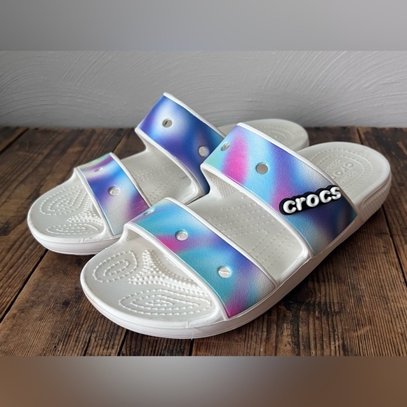 CROCS Men’s Size 6 Women’s Size 8 Sandal Classic Solarized Tie Dye - Picture 2 of 3